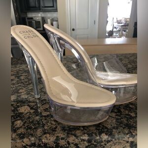 Clear Platform Stiletto heels by Chase +Chloe